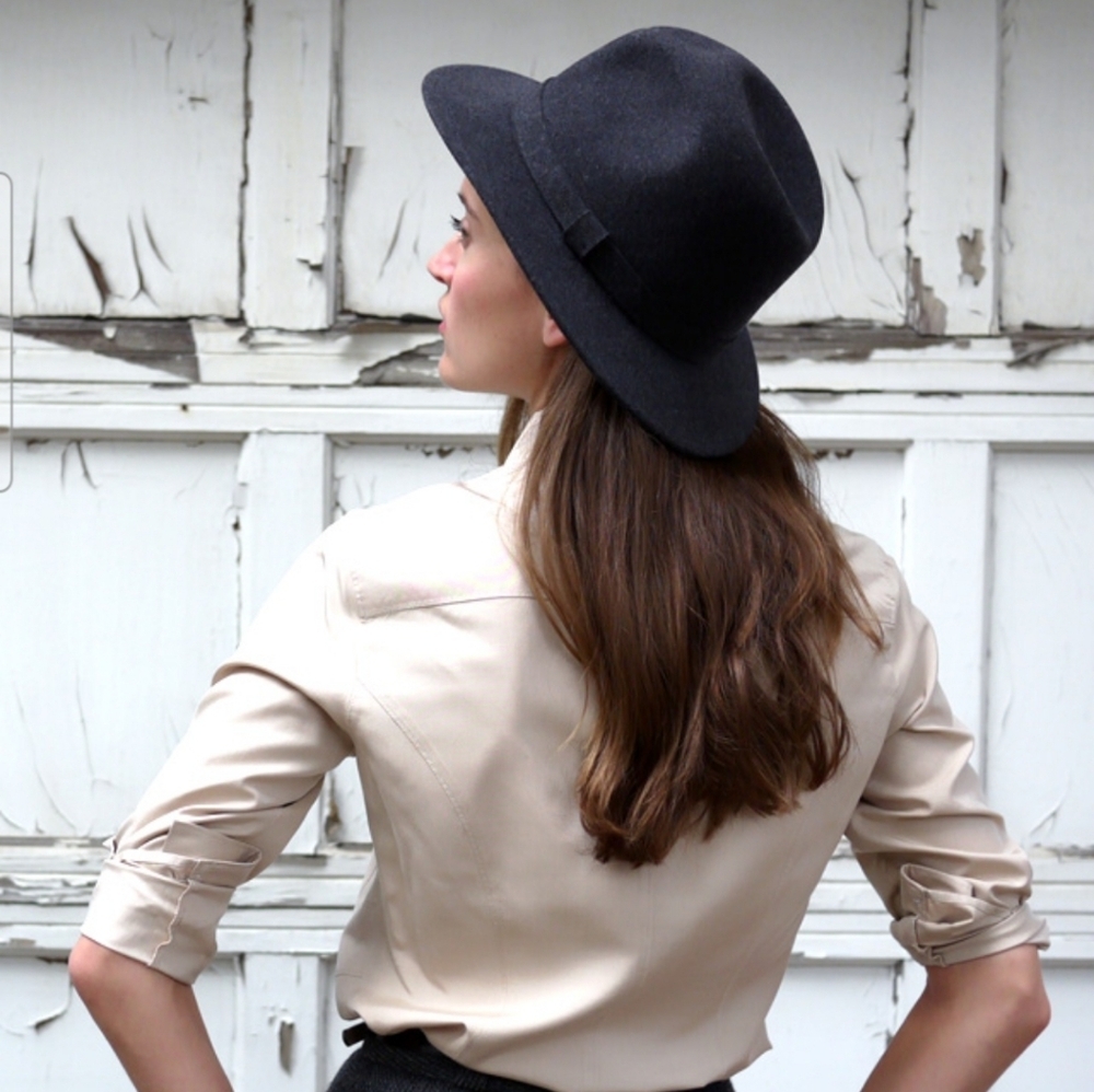 Classic Black Women's Fedora Hat